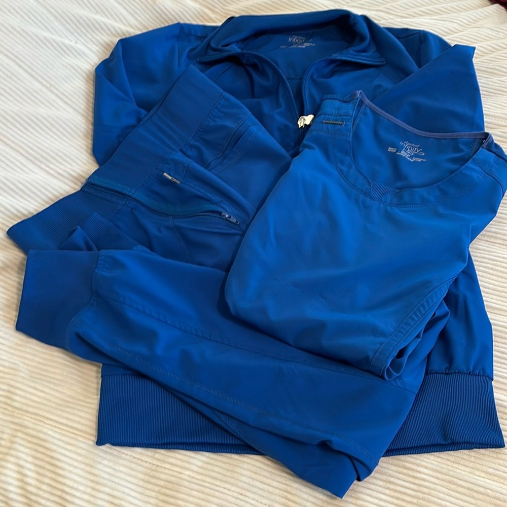 Royal blue scrub set. Small. Like new. Cherokee Infinity.